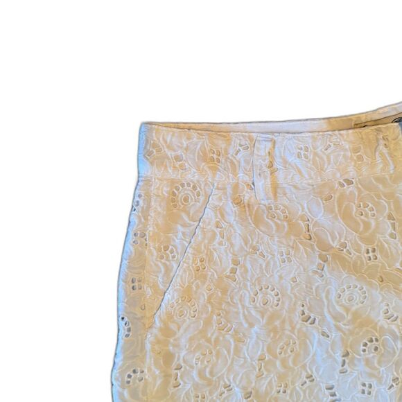 Lucky Brand | White Lace High Rise 100% Cotton Shorts Lined Size 30" New NWT - Picture 2 of 6